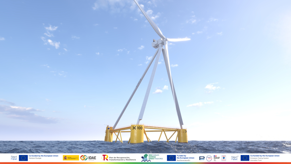 X1 Wind's X100 pre-commercial floating wind platform