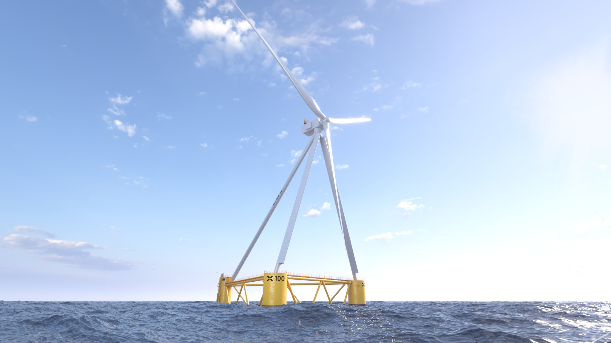 X1 Wind's X100 pre-commercial floating wind platform